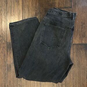 AGOLDE Arc Criss Cross Jeans in Washed Black - Size 32